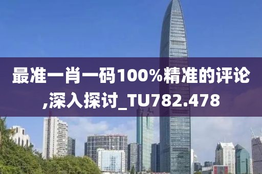 最准一肖一码100%精准的评论,深入探讨_TU782.478