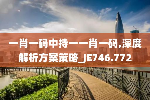 一肖一码中持一一肖一码,深度解析方案策略_JE746.772