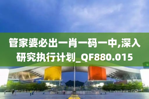 管家婆必出一肖一码一中,深入研究执行计划_QF880.015