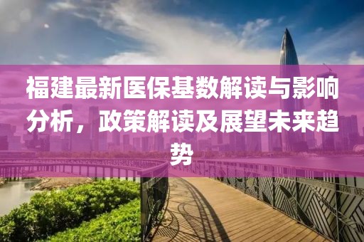 福建最新医保基数解读与影响分析，政策解读及展望未来趋势