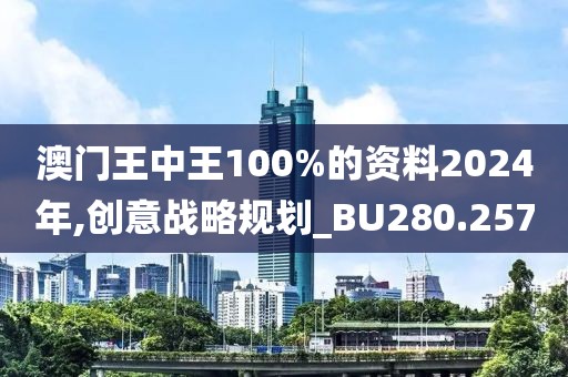 澳门王中王100%的资料2024年,创意战略规划_BU280.257
