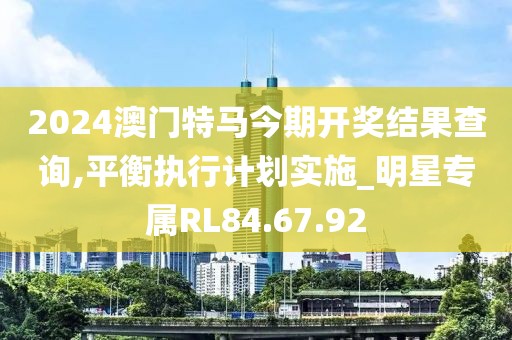 2024澳门特马今期开奖结果查询,平衡执行计划实施_明星专属RL84.67.92