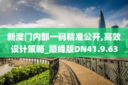 新澳门内部一码精准公开,高效设计策略_巅峰版DN41.9.63