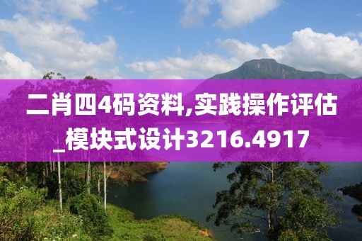 二肖四4码资料,实践操作评估_模块式设计3216.4917