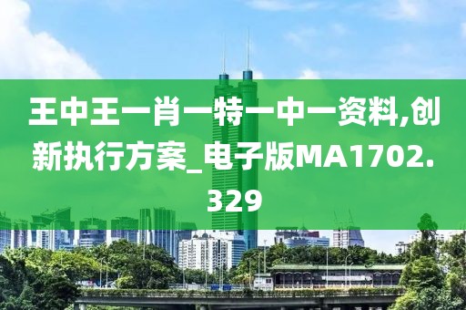王中王一肖一特一中一资料,创新执行方案_电子版MA1702.329