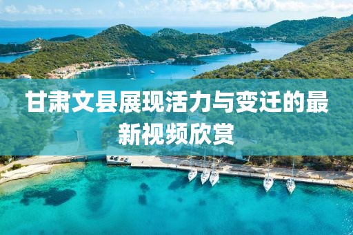甘肃文县展现活力与变迁的最新视频欣赏