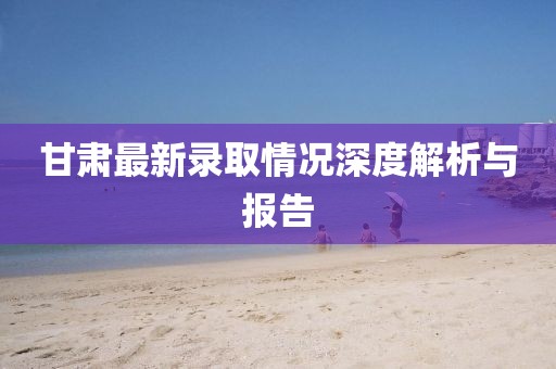 甘肃最新录取情况深度解析与报告