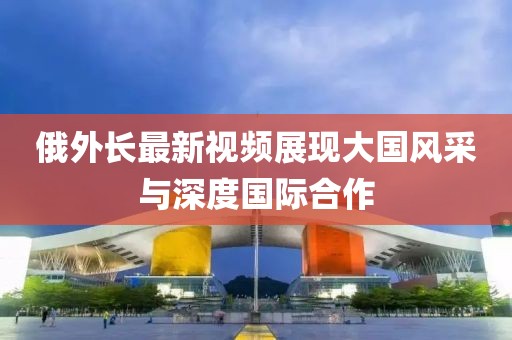 俄外长最新视频展现大国风采与深度国际合作