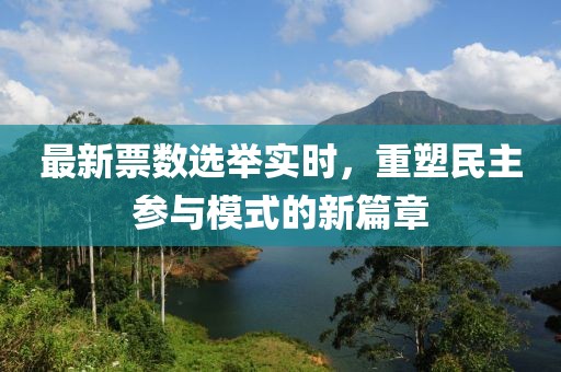 最新票数选举实时，重塑民主参与模式的新篇章