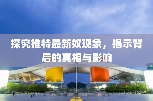 探究推特最新奴现象，揭示背后的真相与影响