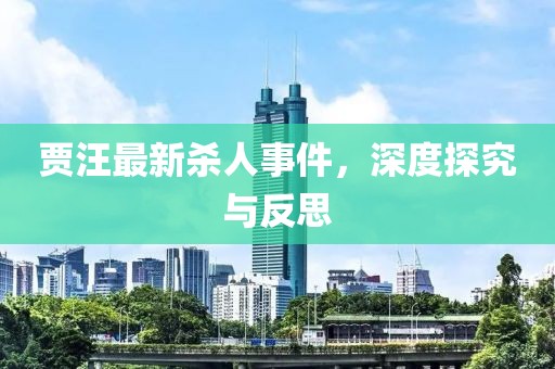 贾汪最新杀人事件，深度探究与反思