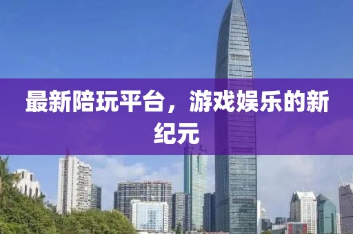 最新陪玩平台，游戏娱乐的新纪元