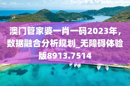 澳门管家婆一肖一码2023年，数据融合分析规划_无障碍体验版8913.7514