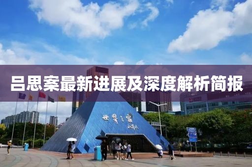 吕思案最新进展及深度解析简报