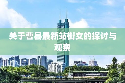 关于曹县最新站街女的探讨与观察