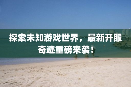探索未知游戏世界，最新开服奇迹重磅来袭！