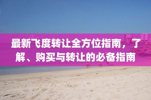 最新飞度转让全方位指南，了解、购买与转让的必备指南