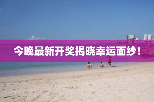 今晚最新开奖揭晓幸运面纱！