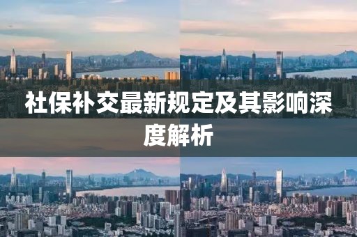 社保补交最新规定及其影响深度解析
