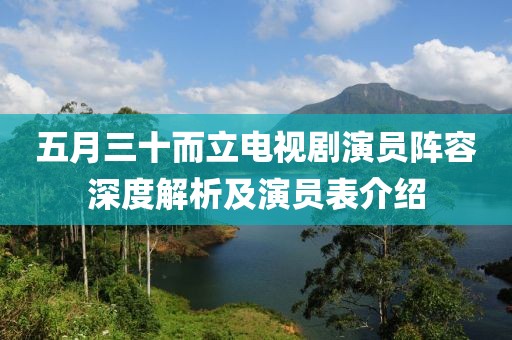 五月三十而立电视剧演员阵容深度解析及演员表介绍