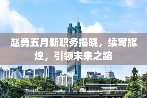 赵勇五月新职务揭晓，续写辉煌，引领未来之路