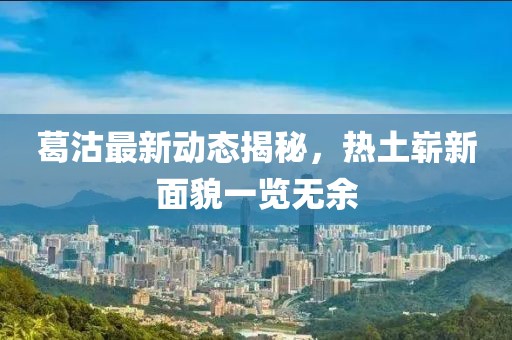 葛沽最新动态揭秘，热土崭新面貌一览无余