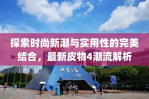 探索时尚新潮与实用性的完美结合，最新皮物4潮流解析