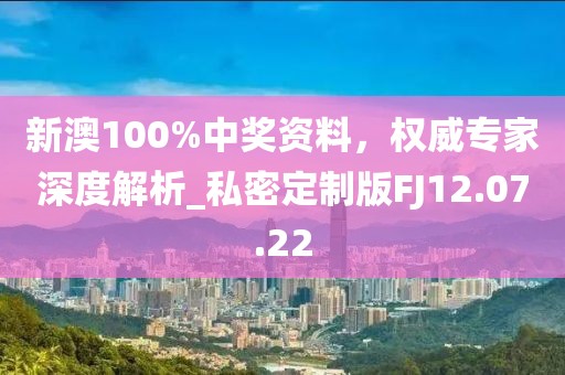 新澳100%中奖资料，权威专家深度解析_私密定制版FJ12.07.22
