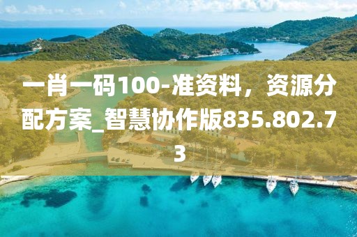 一肖一码100-准资料，资源分配方案_智慧协作版835.802.73