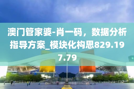 澳门管家婆-肖一码，数据分析指导方案_模块化构思829.197.79