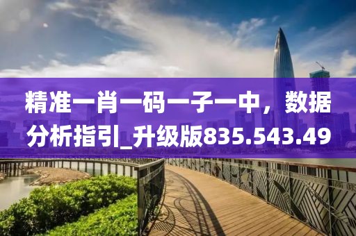 精准一肖一码一子一中，数据分析指引_升级版835.543.49