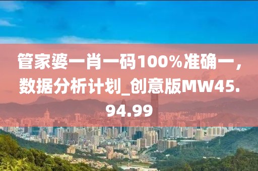 管家婆一肖一码100%准确一，数据分析计划_创意版MW45.94.99