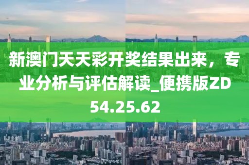 新澳门天天彩开奖结果出来，专业分析与评估解读_便携版ZD54.25.62