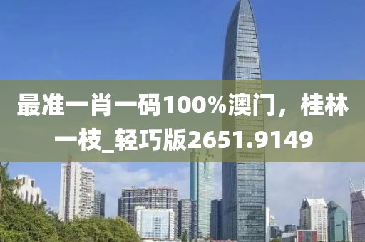 最准一肖一码100%澳门，桂林一枝_轻巧版2651.9149