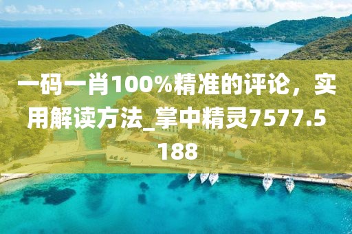 一码一肖100%精准的评论，实用解读方法_掌中精灵7577.5188