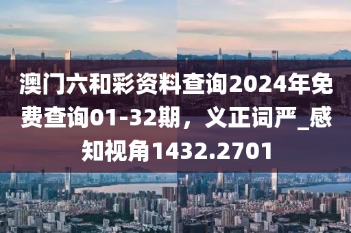 澳门六和彩资料查询2024年免费查询01-32期，义正词严_感知视角1432.2701