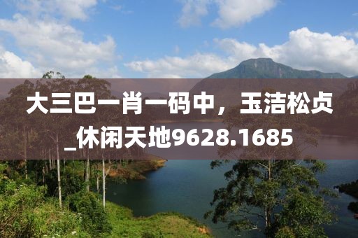 大三巴一肖一码中，玉洁松贞_休闲天地9628.1685