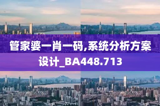 管家婆一肖一码,系统分析方案设计_BA448.713